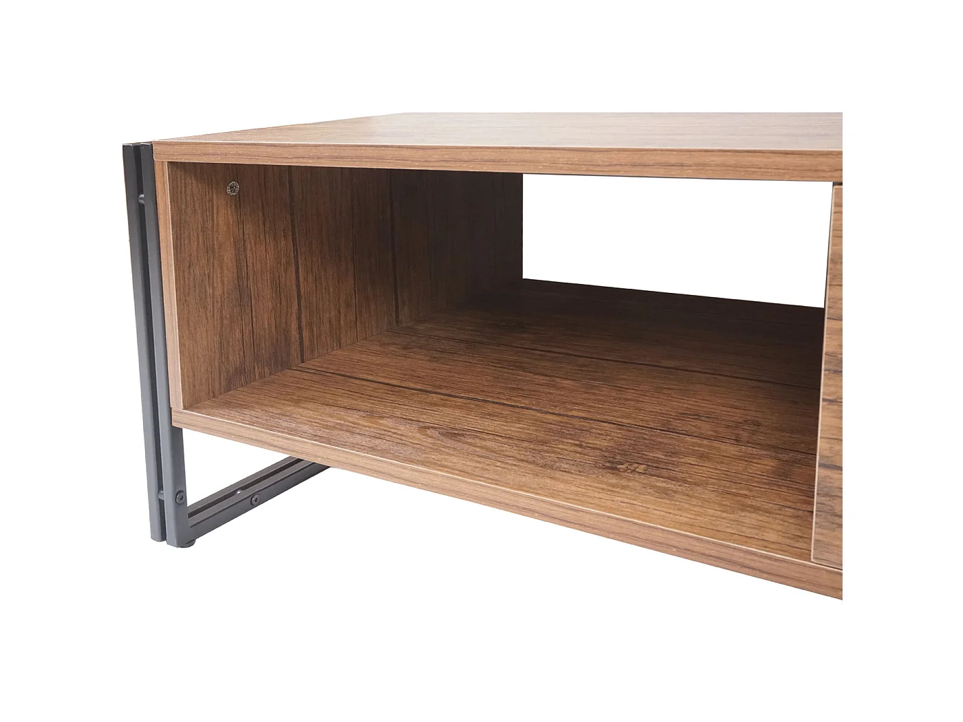 Table basse MCW-A27, Table basse de salon MCW-A27, 41x120x60cm structure 3D, couleur chêne sauvage
