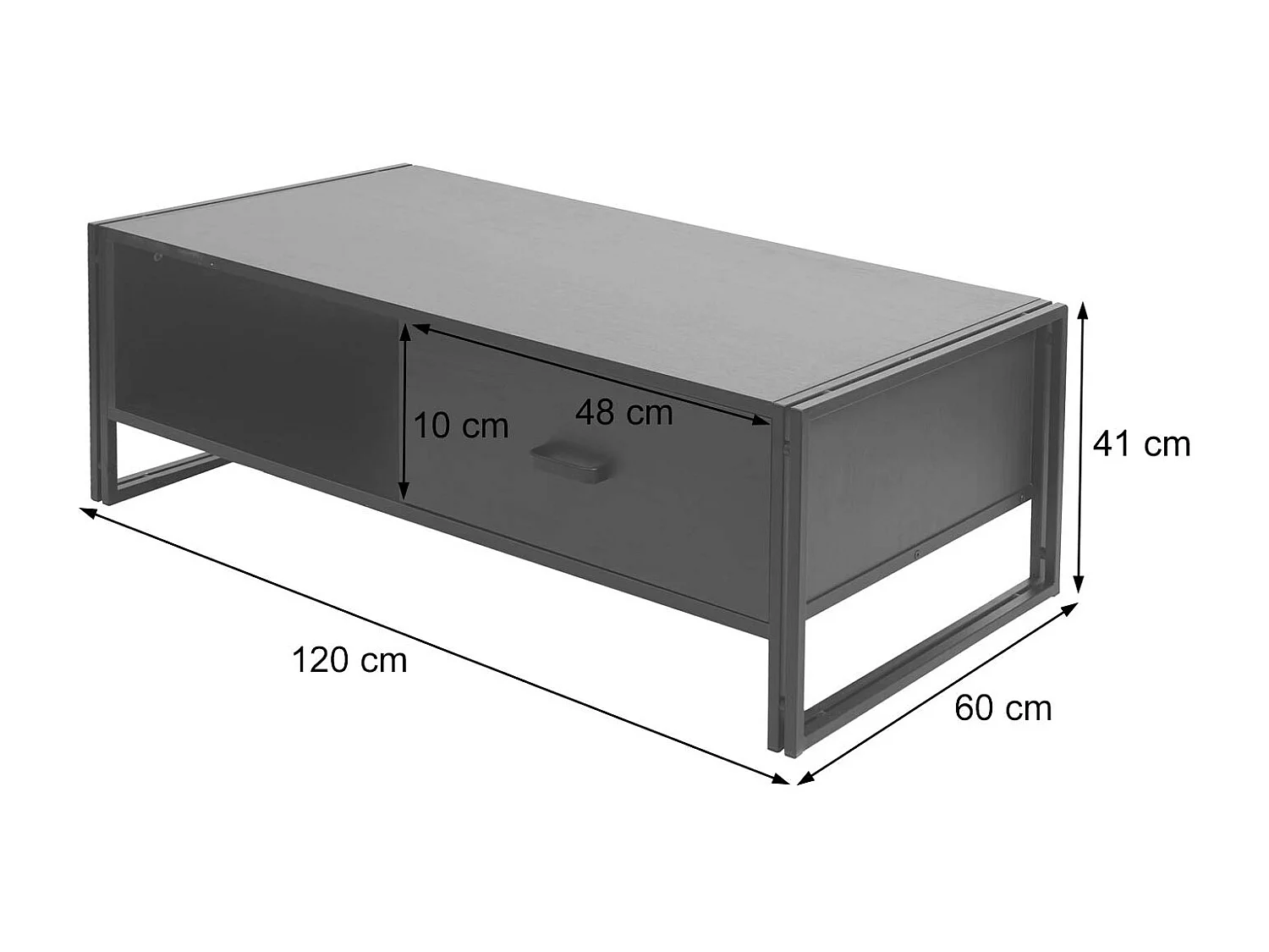Stolik kawowy MCW-A27,  wygląd dzikiego dębu