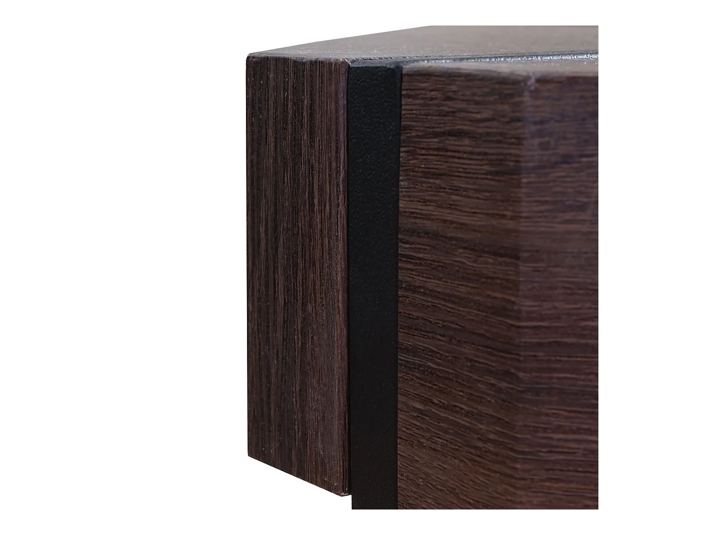 Table basse Genk T574,  chêne marron, pieds métalliques