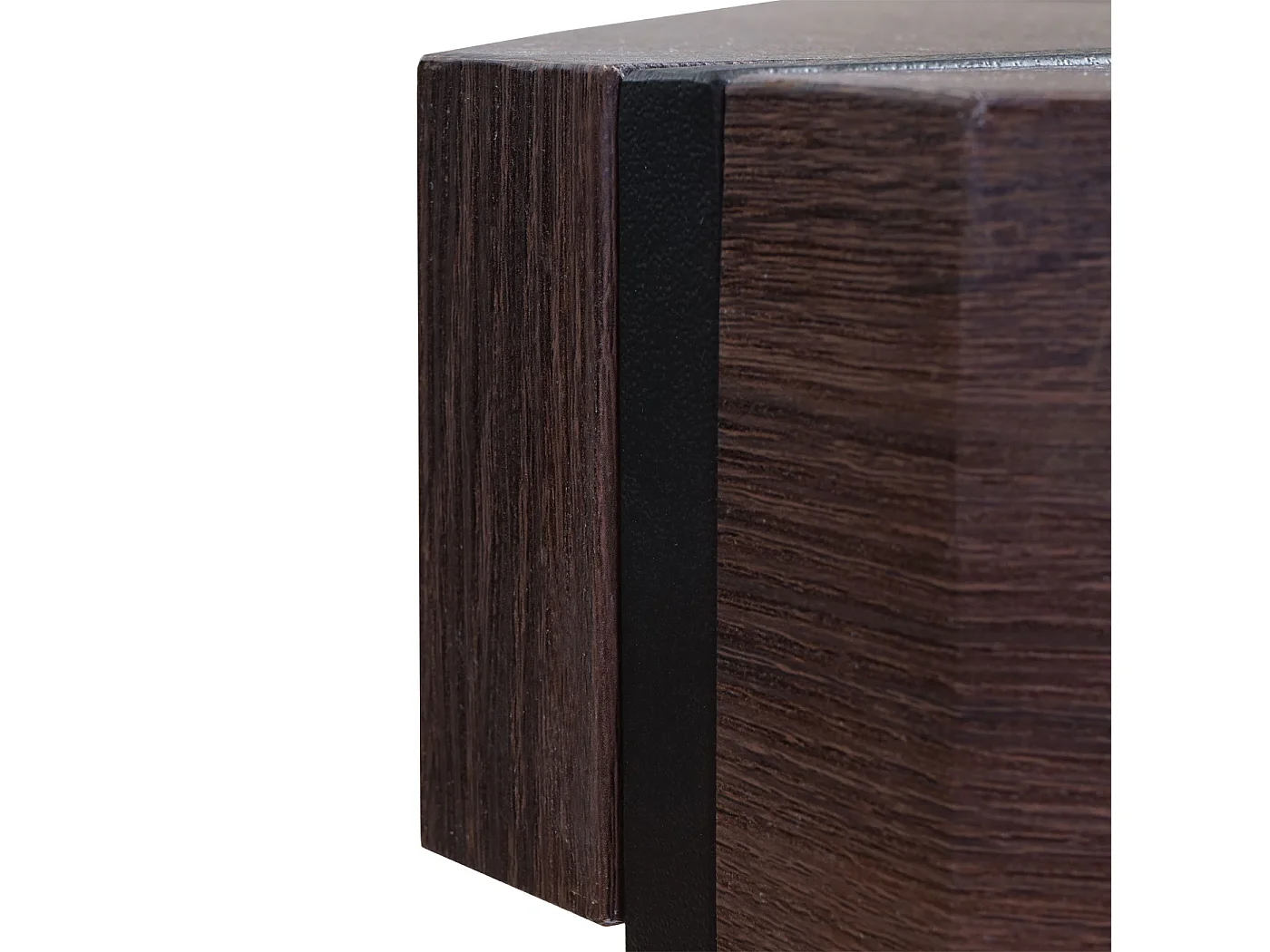 Table basse Genk T574,  chêne marron, pieds métalliques