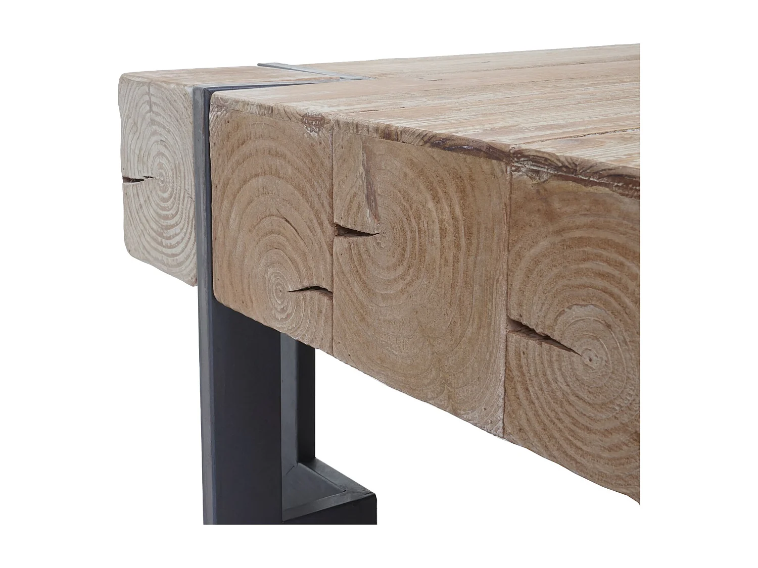 Mesa de centro MCW-A15,  cor natural 90x90cm