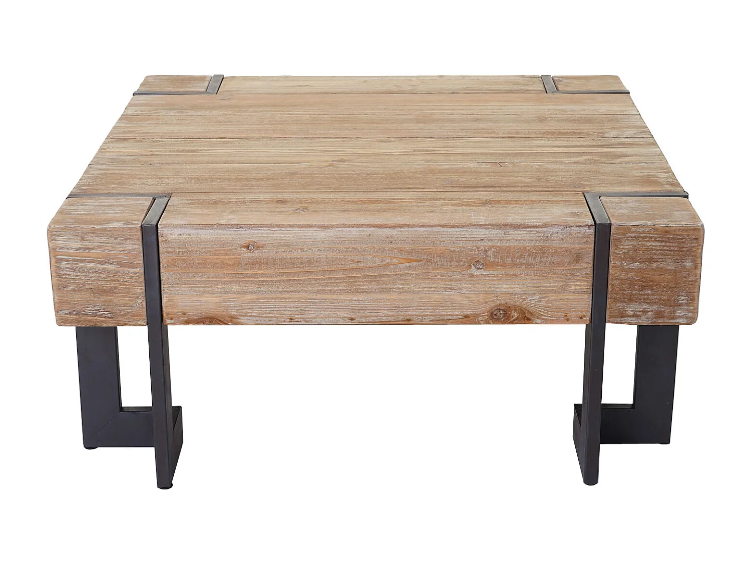 Mesa de centro MCW-A15,  cor natural 90x90cm