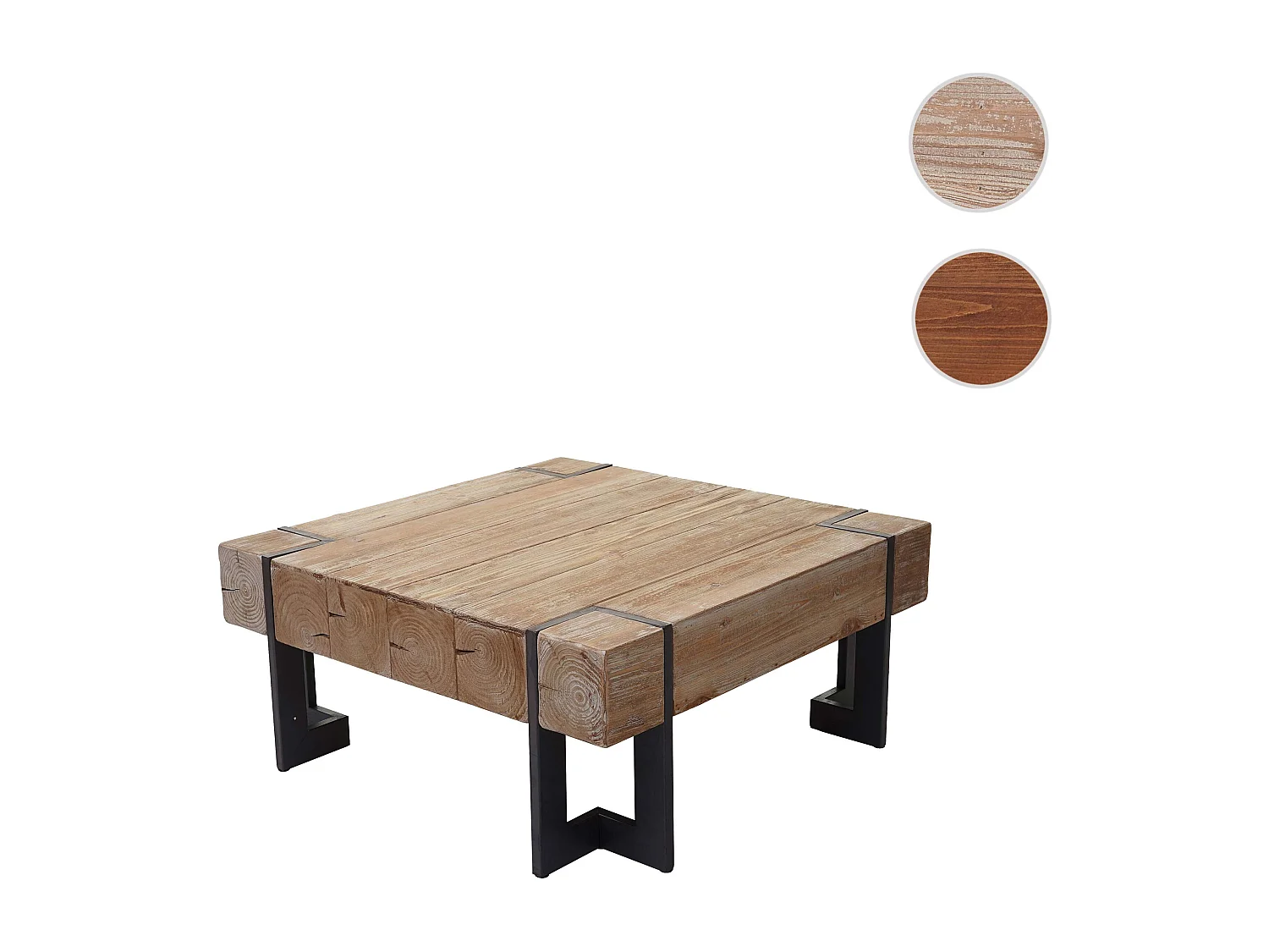 Mesa de centro MCW-A15,  cor natural 90x90cm