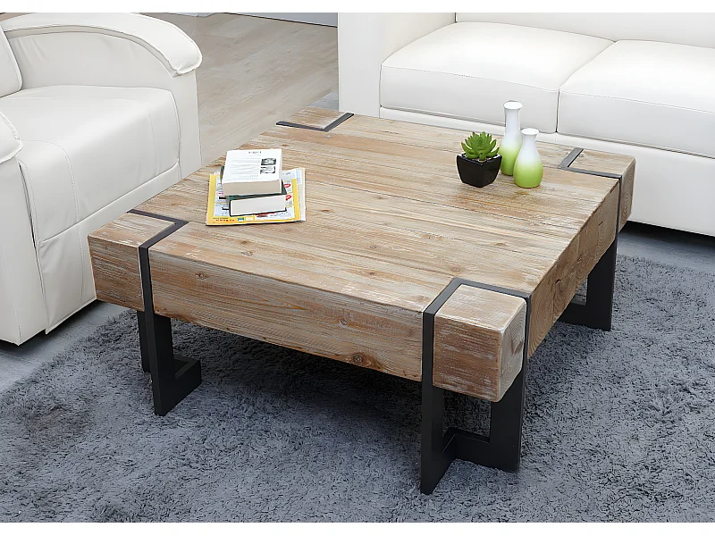 Couchtisch MCW-A15, Naturfarben 90x90cm