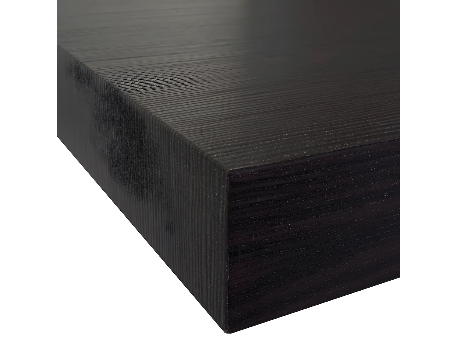 Table basse Genk T576,  wengé, pieds métalliques foncés