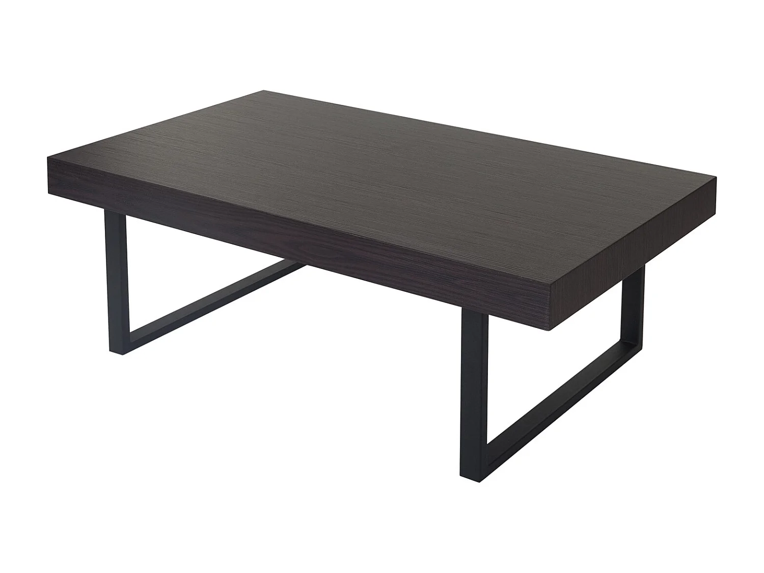 Stolik kawowy Genk T576,  Wenge, ciemne metalowe nogi