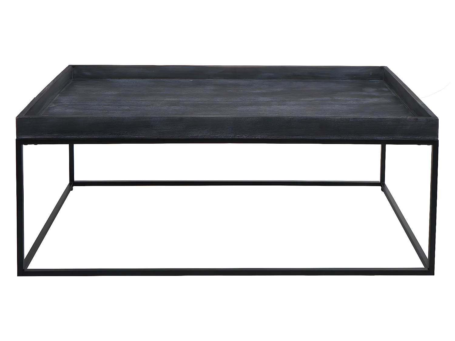 Tavolino salotto divano caffè decorativo da interno MCW-K71 legno 46x110x60cm grigio scuro