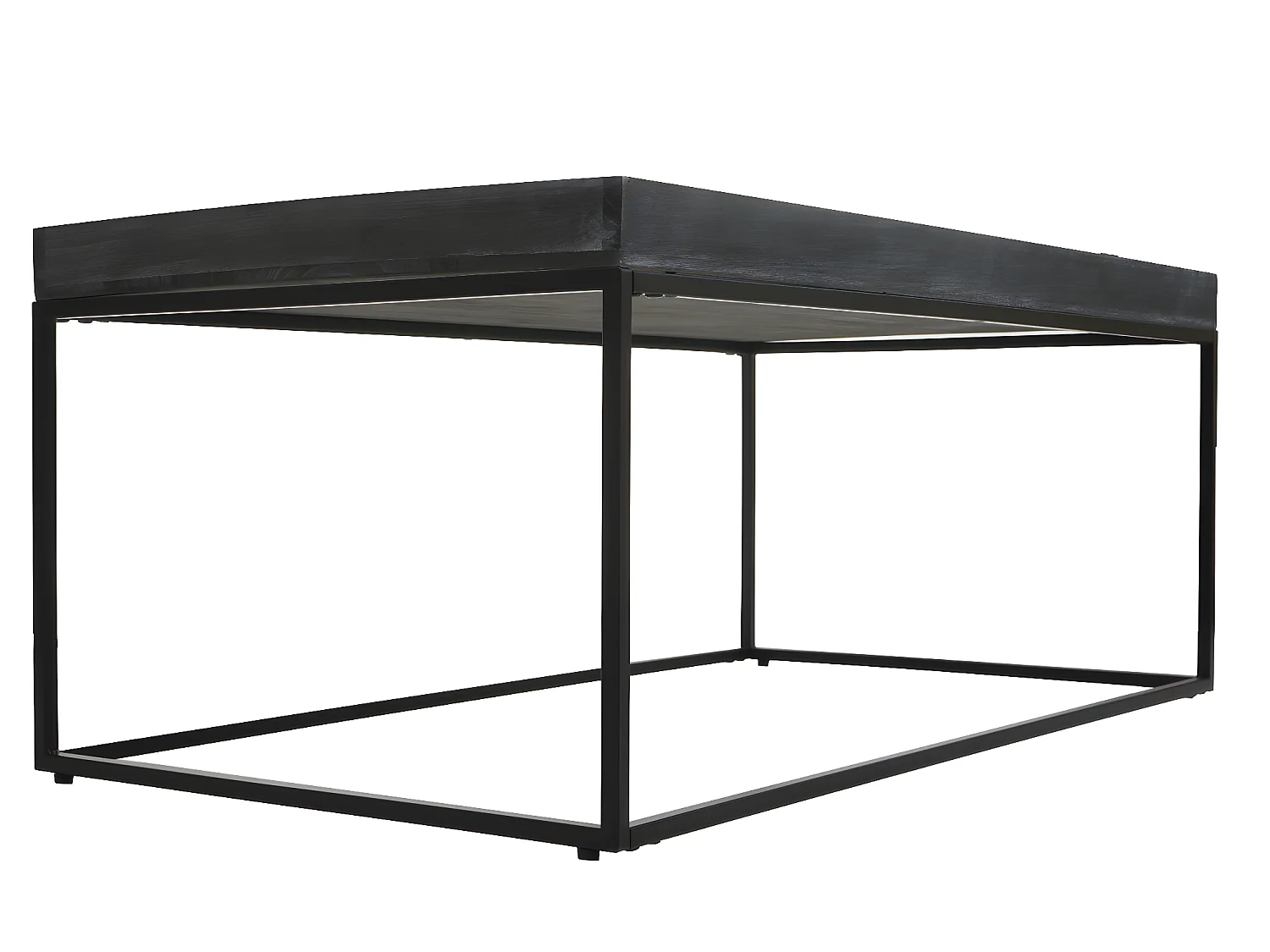 Tavolino salotto divano caffè decorativo da interno MCW-K71 legno 46x110x60cm grigio scuro