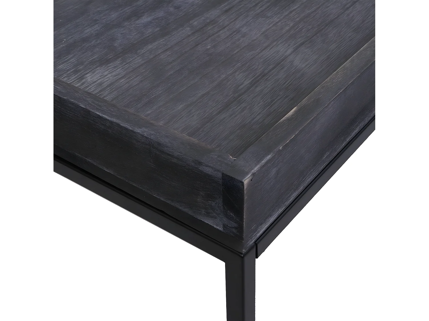Tavolino salotto divano caffè decorativo da interno MCW-K71 legno 46x110x60cm grigio scuro