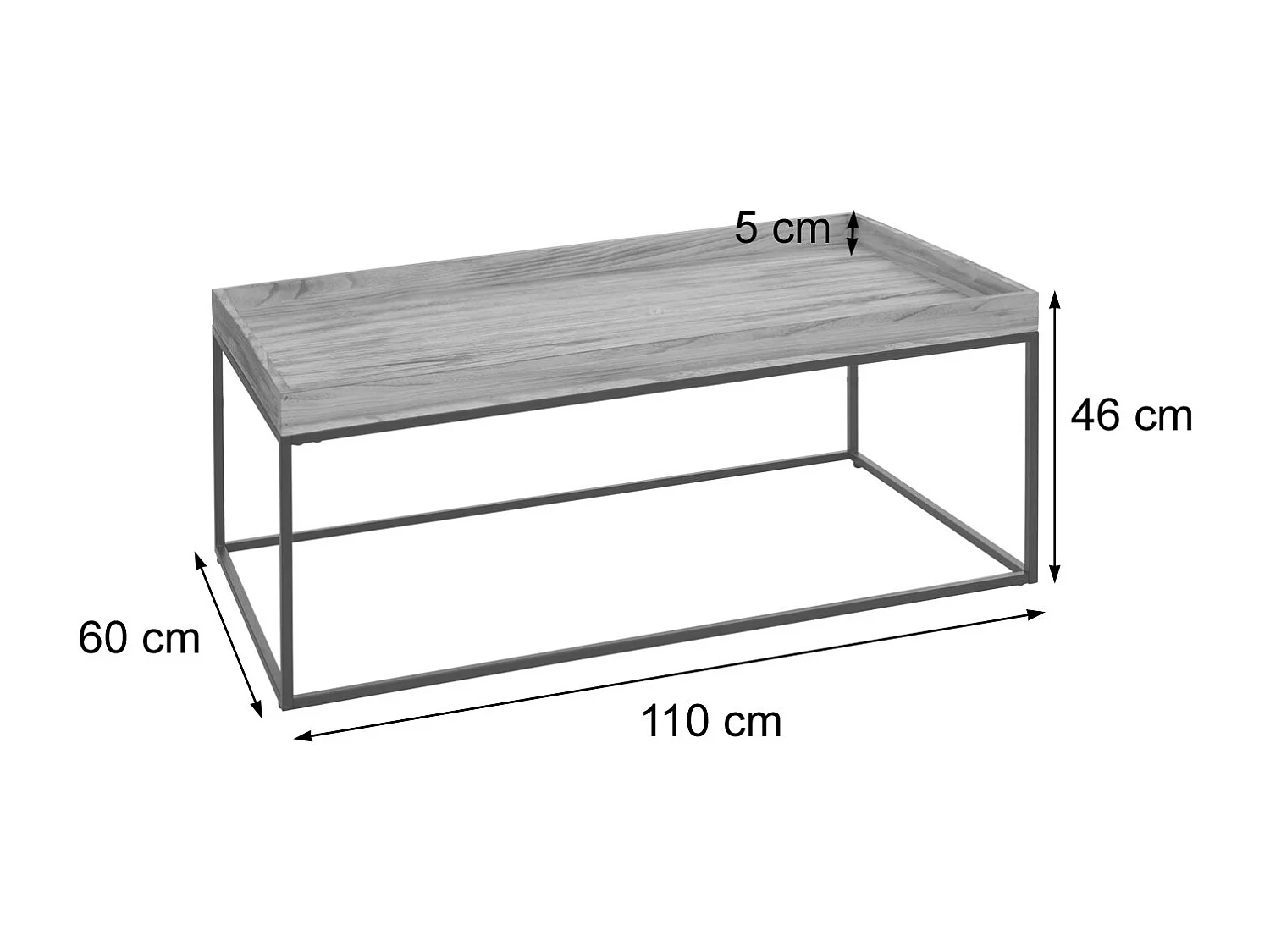 Stolik kawowy MCW-K71,  ciemnoszary