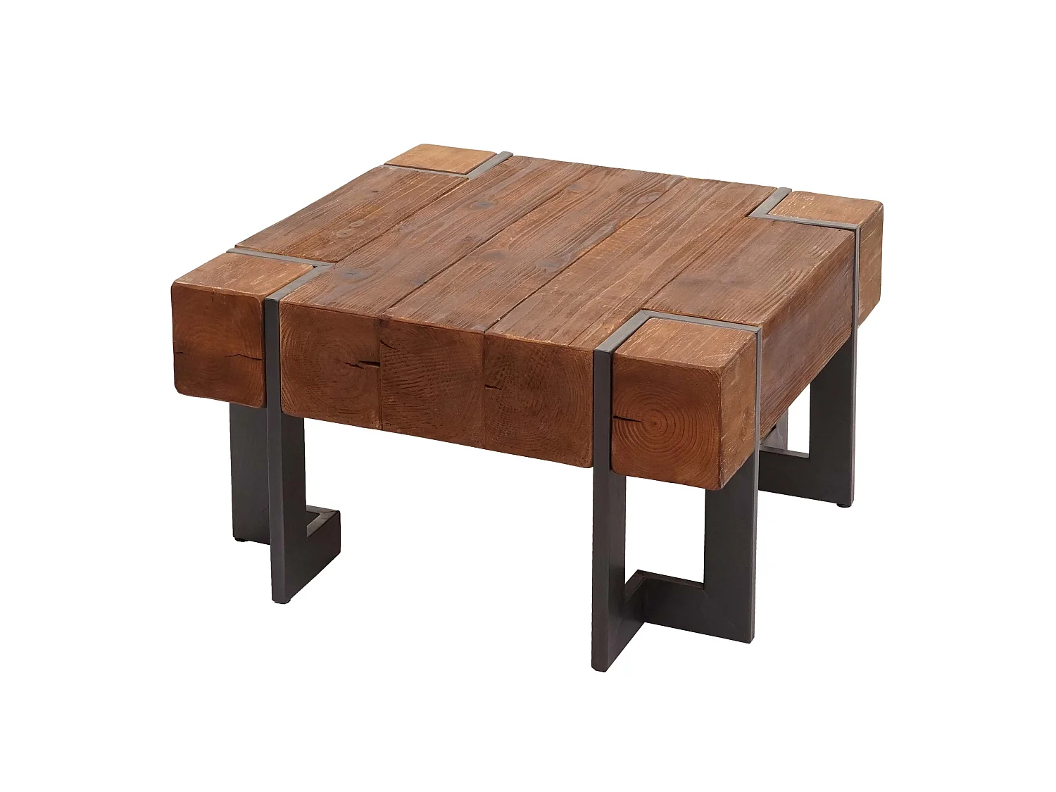 Salontafel MCW-A15,  bruin 70x70cm