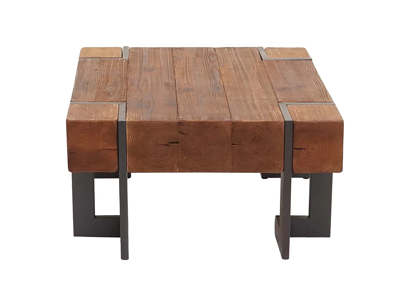 Salontafel MCW-A15,  bruin 70x70cm