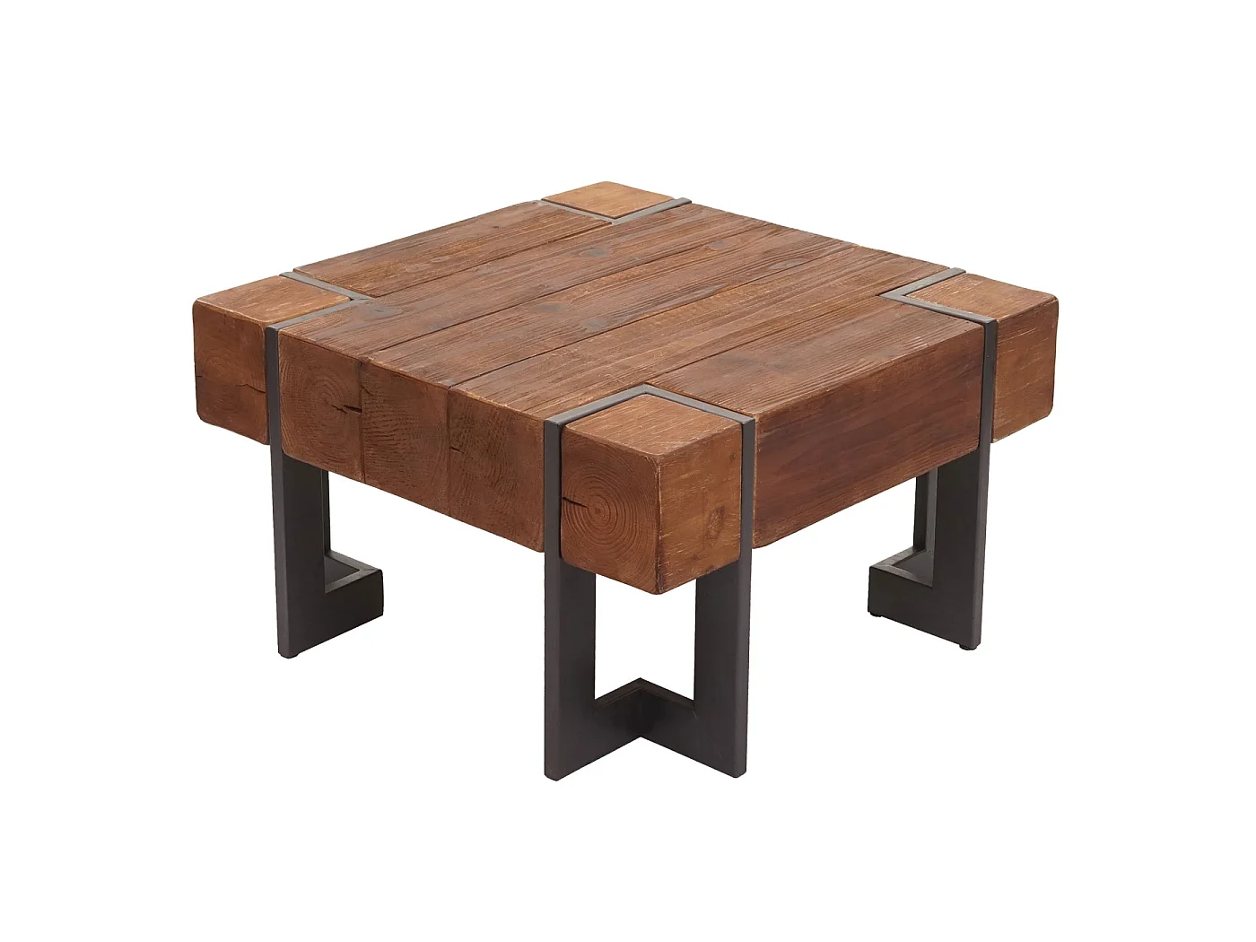 Salontafel MCW-A15,  bruin 70x70cm