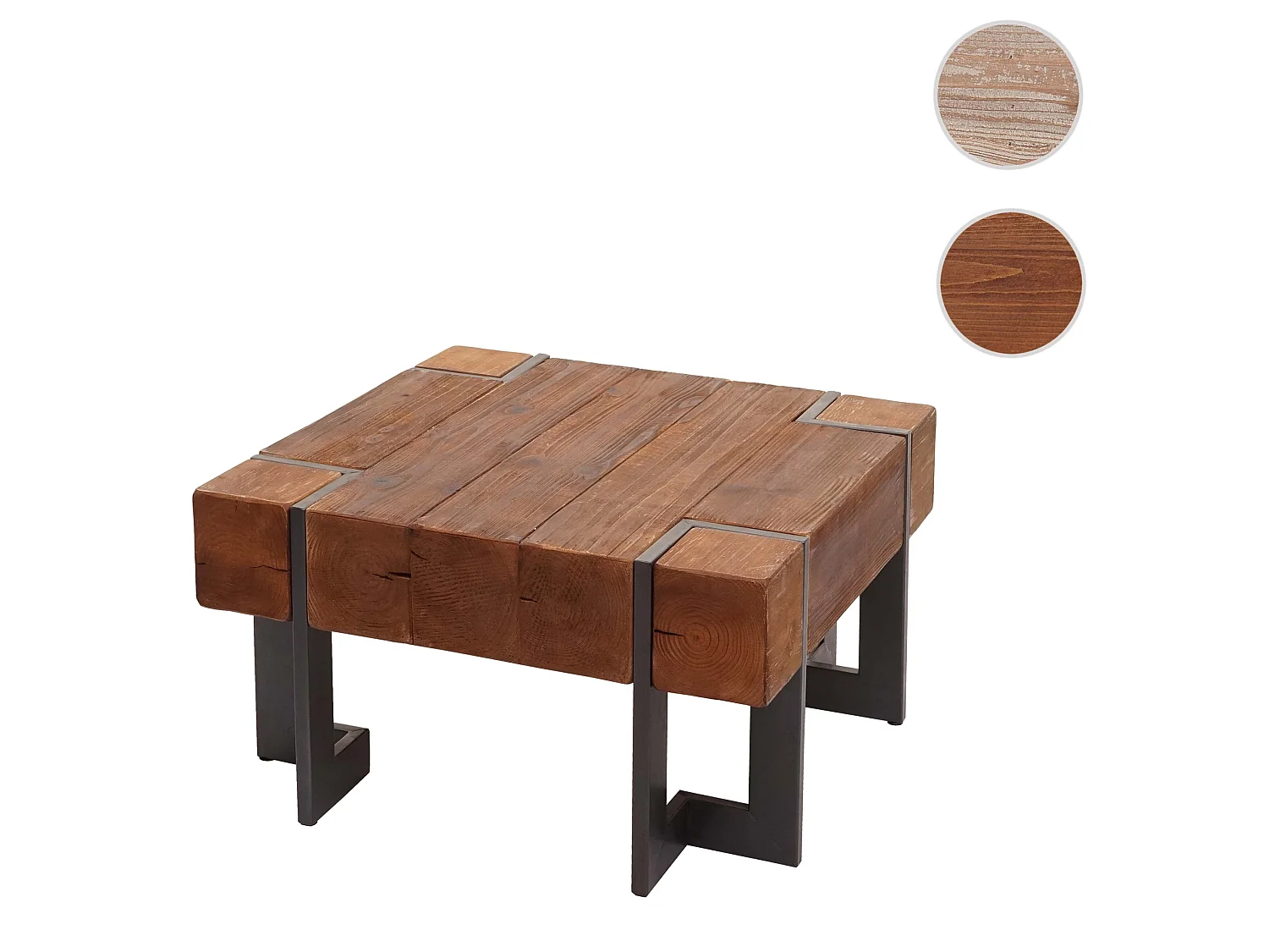 Salontafel MCW-A15,  bruin 70x70cm