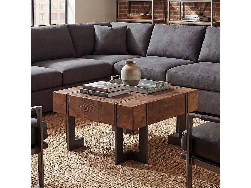 Couchtisch MCW-A15, Braun 70x70cm