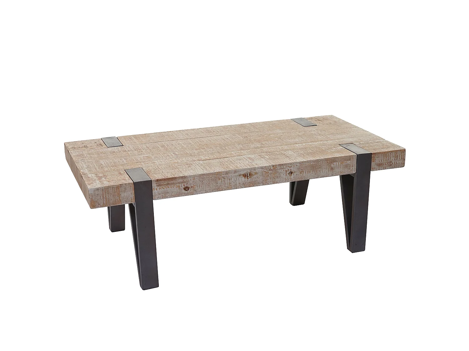 Couchtisch MCW-A15b, Wohnzimmertisch, Tanne Holz rustikal massiv MVG-zertifiziert 40x120x60cm