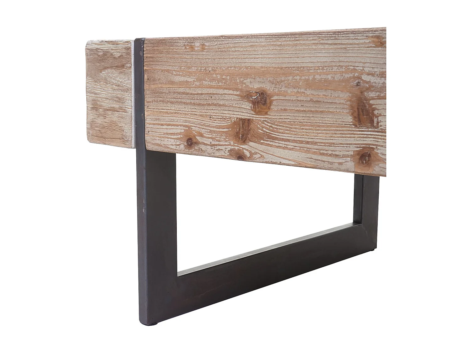Table basse MCW-A15a, Table basse de salon MCW-A15, sapin massif rustique 40x120x60cm