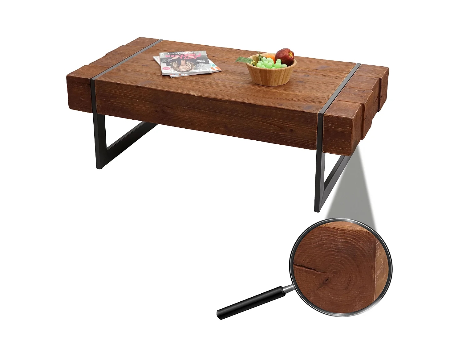 Couchtisch MCW-A15a, Braun