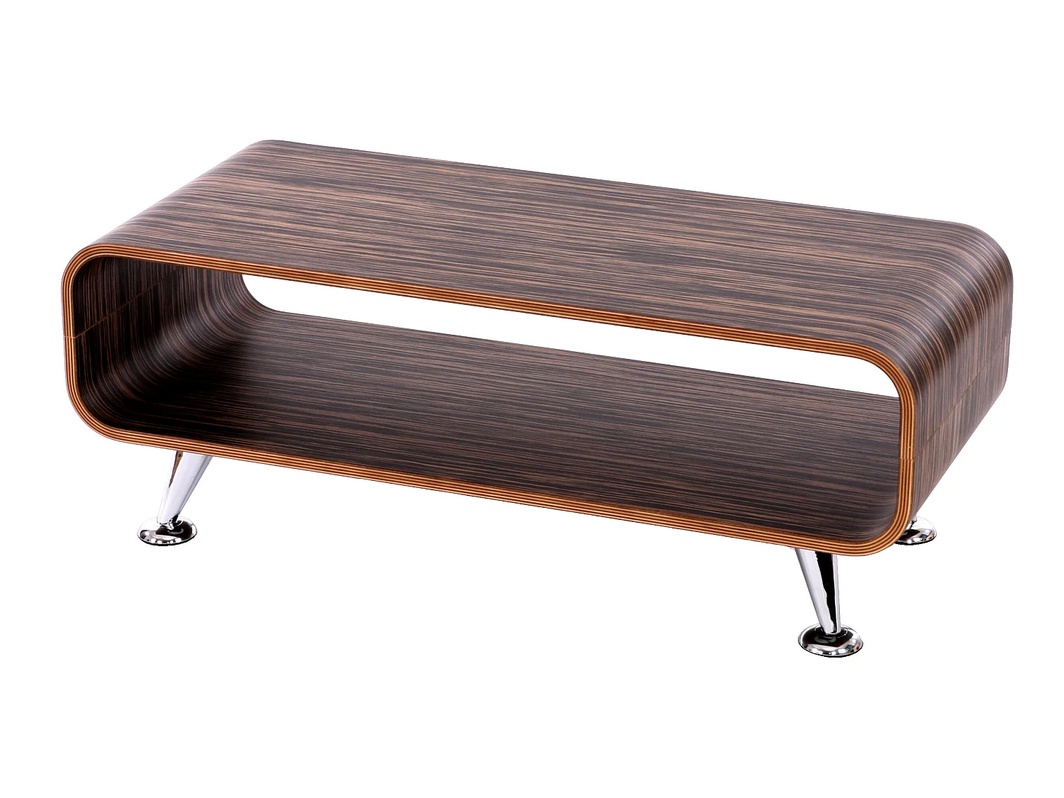 Table basse MCW-B97, Table basse de salon MCW-B97 Zebrano, 34x90x39cm, marron foncé