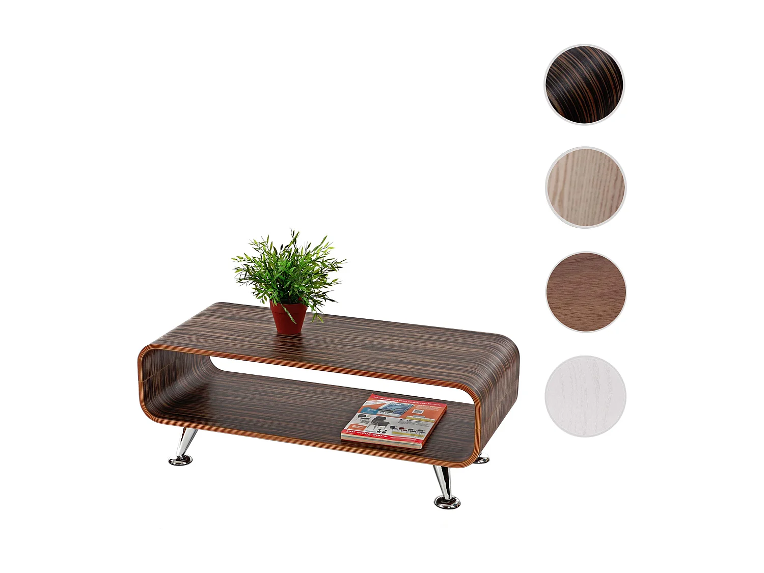 Coffee table MCW-B97,  Dark brown zebra