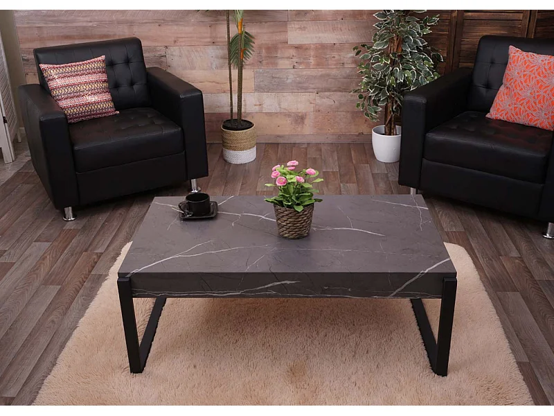 Table basse MCW-L53,  aspect marbre gris