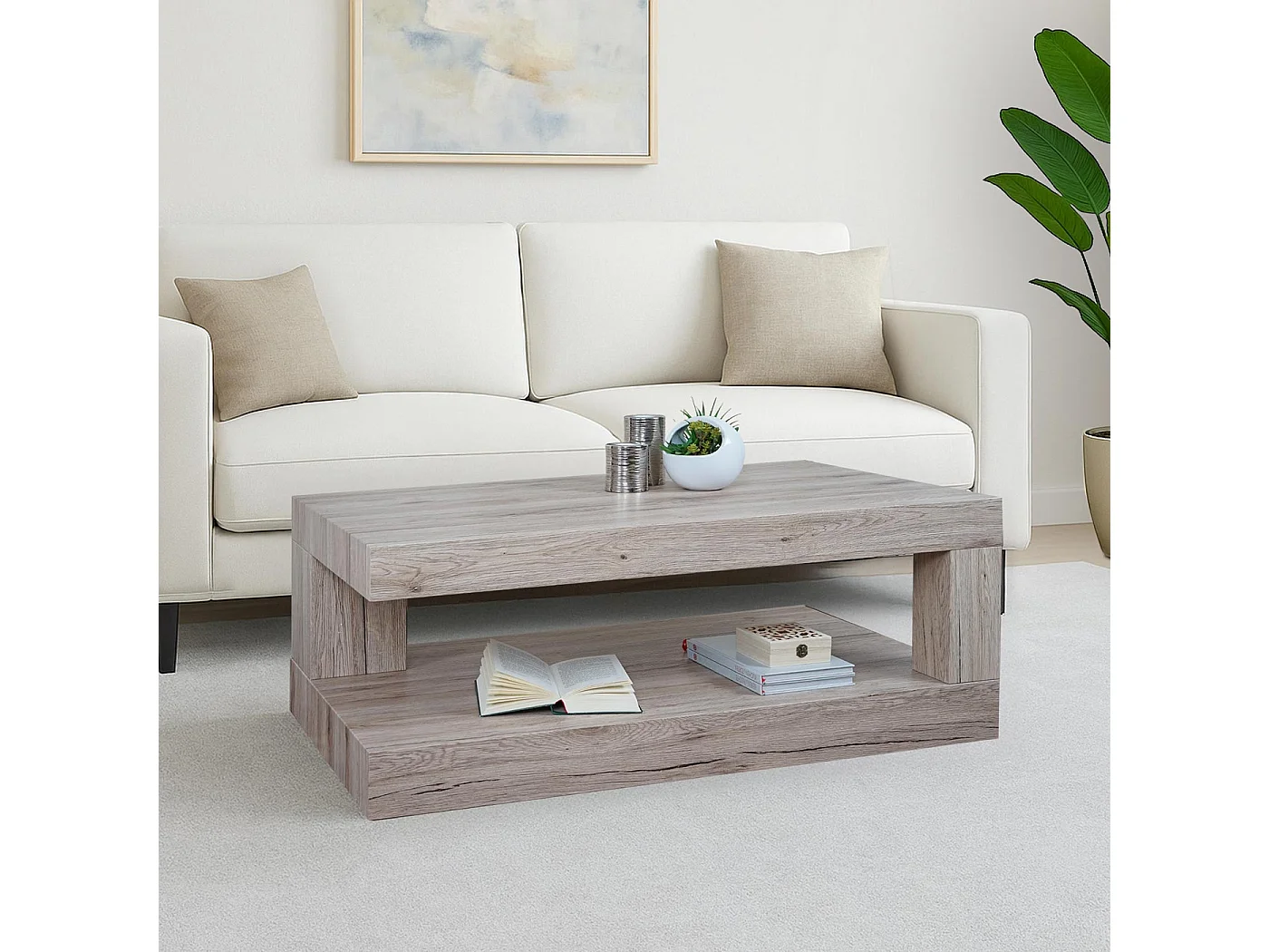 Salontafel MCW-A32 3D-structuur,  sanremo eiken look