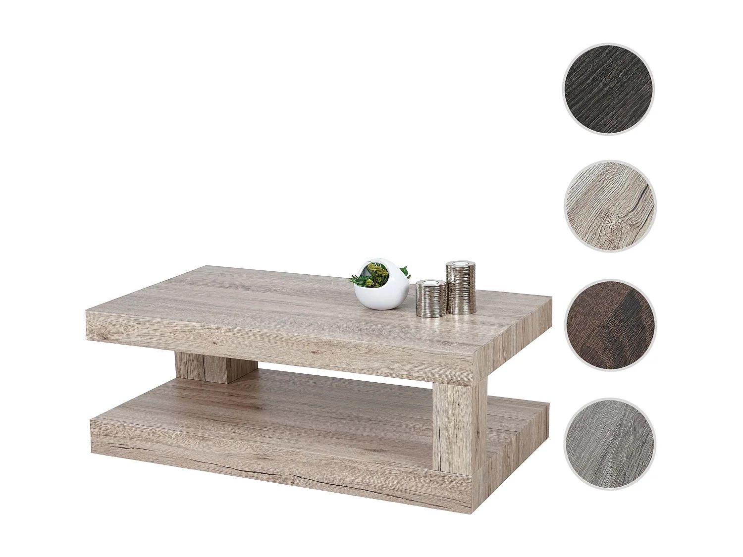 Salontafel MCW-A32 3D-structuur,  sanremo eiken look