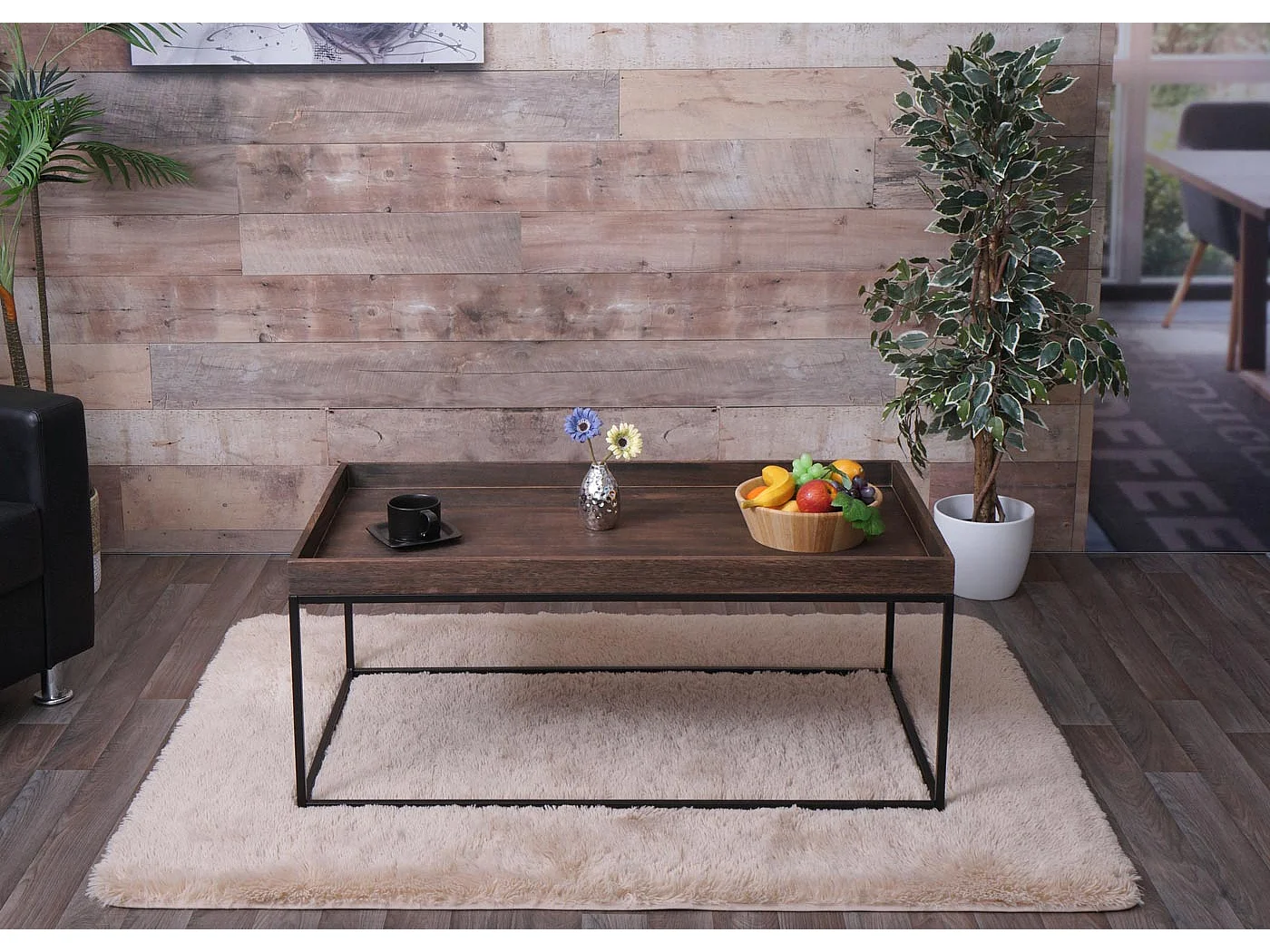 Stolik kawowy MCW-K71,  ciemny brąz