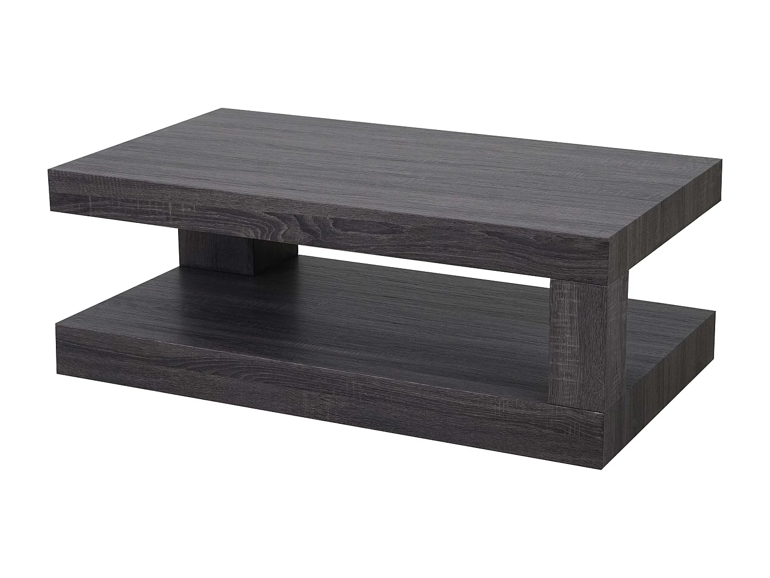 Table basse MCW-A32 Structure 3D,  aspect chêne noir
