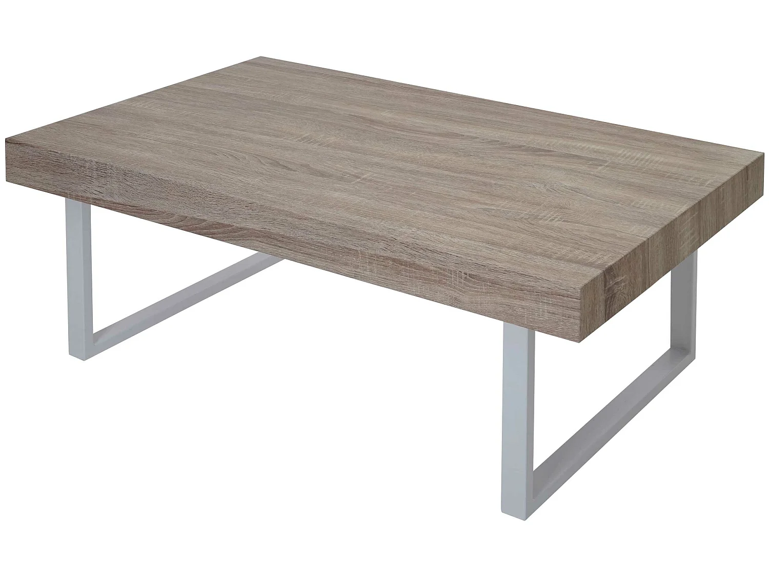 Couchtisch Genk  T576, Eiche, helle Metall-Füße