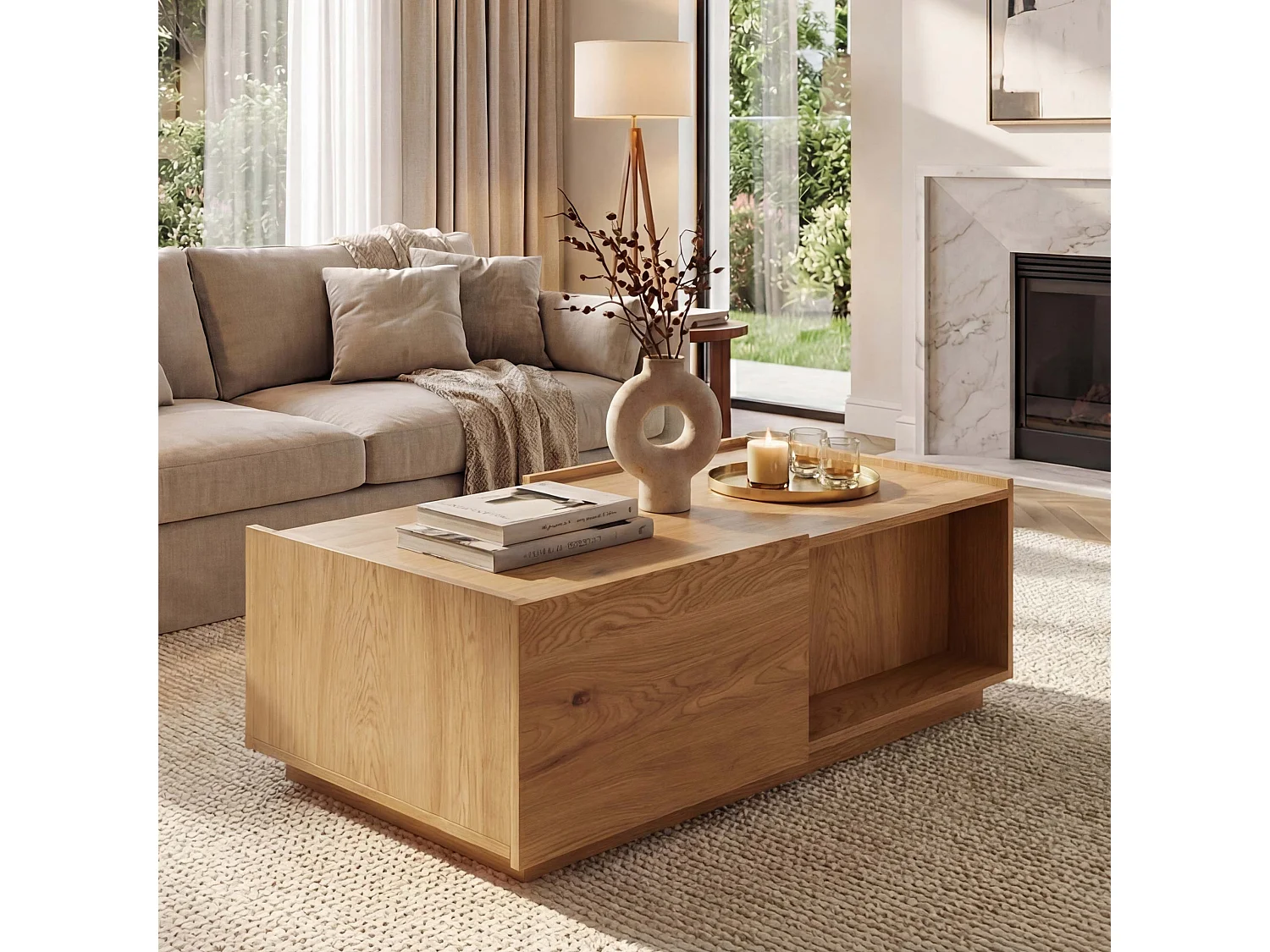 Sofabord MCW-J78,  eg-look