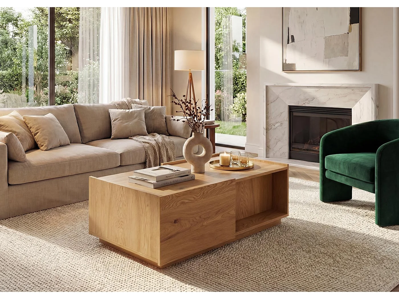 Sofabord MCW-J78,  eg-look