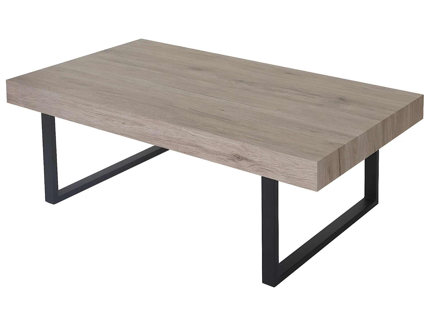 Mesa baja Genk T576,  San Remo, patas de metal oscuro