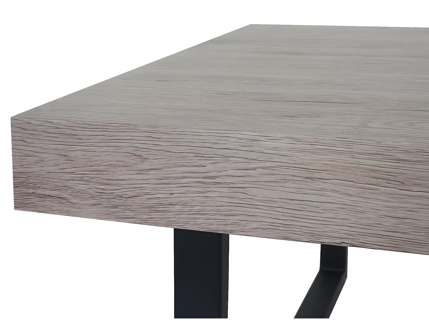 Mesa baja Genk T576,  San Remo, patas de metal oscuro