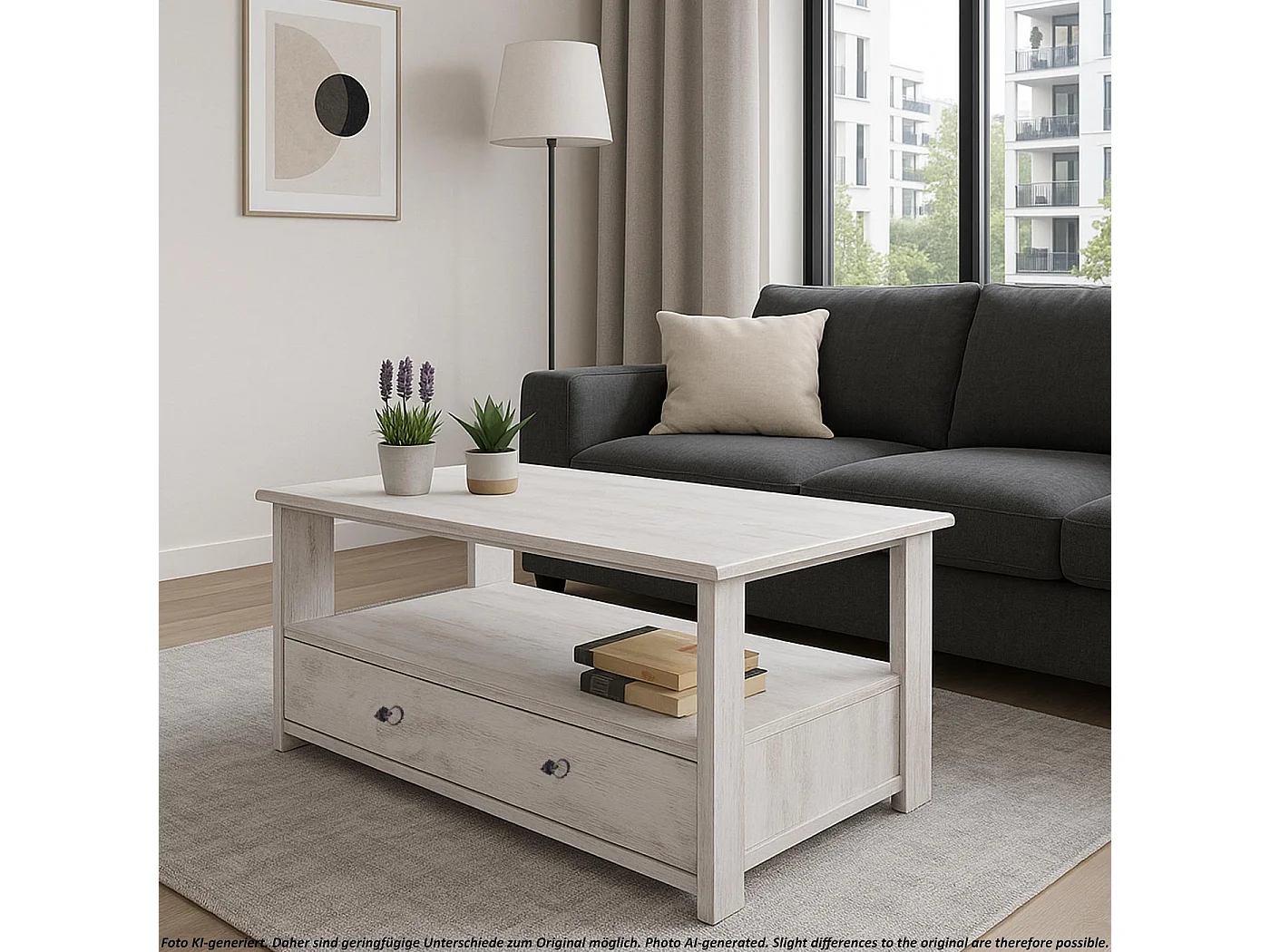 Salontafel Shabby-look,  wit