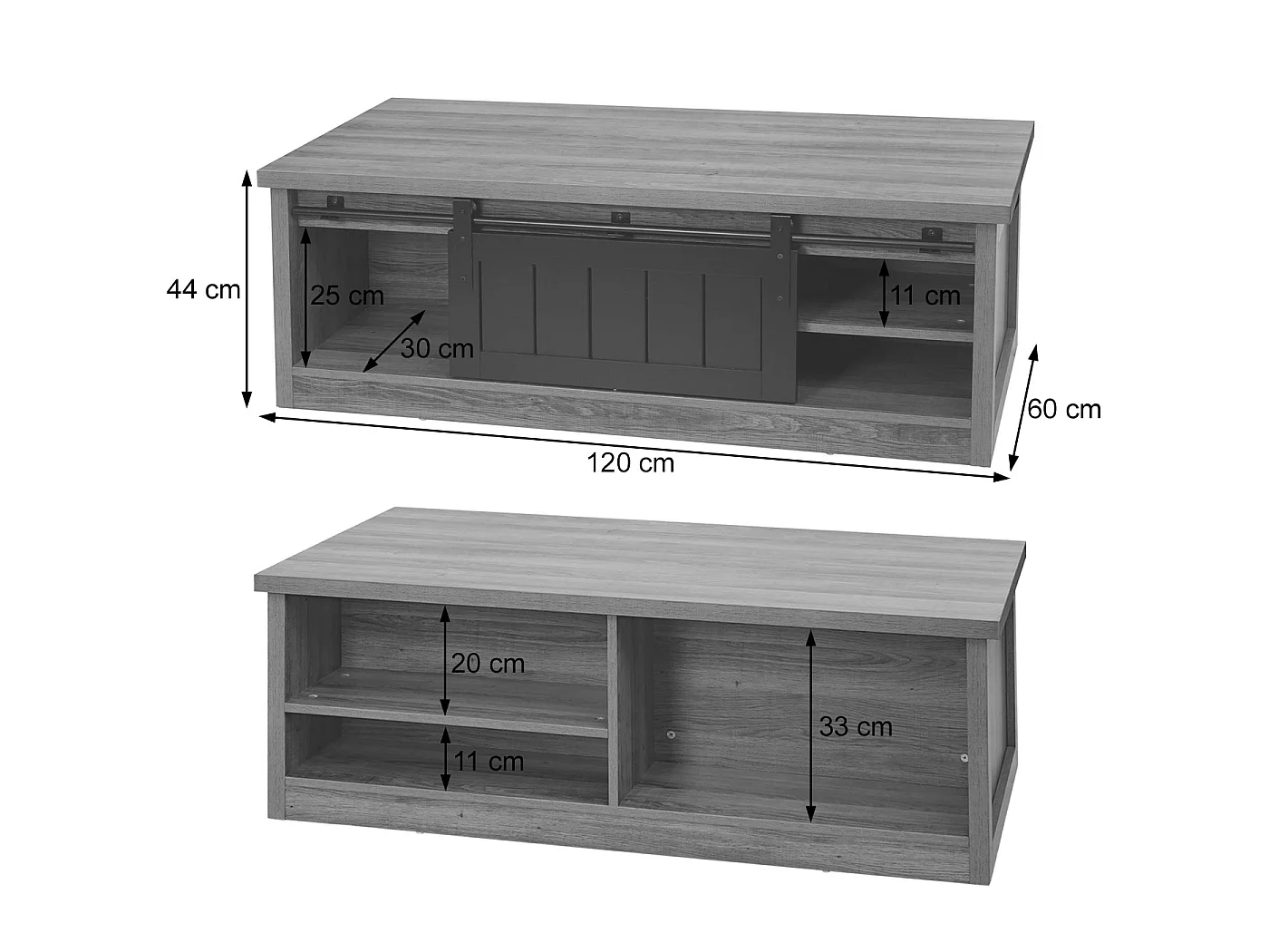 Salontafel MCW-K75,  bruin