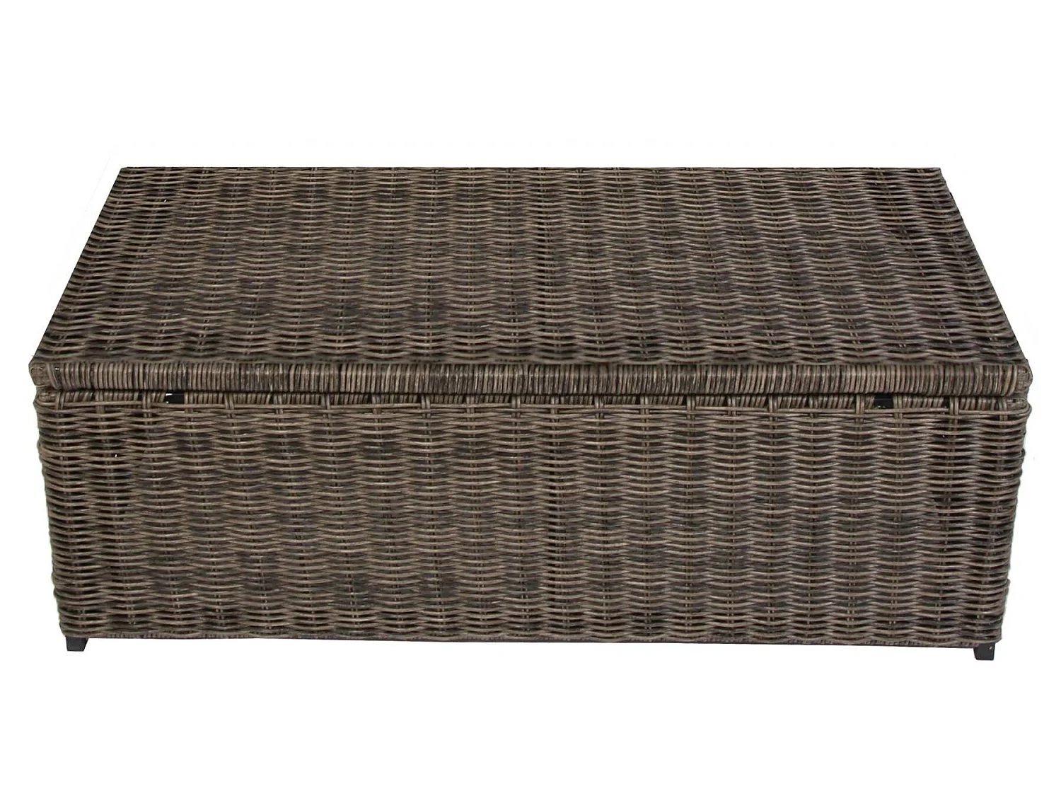 Modulares Poly-Rattan Sofa Alessandria, Naturgrau, Couchtisch ohne Glasplatte