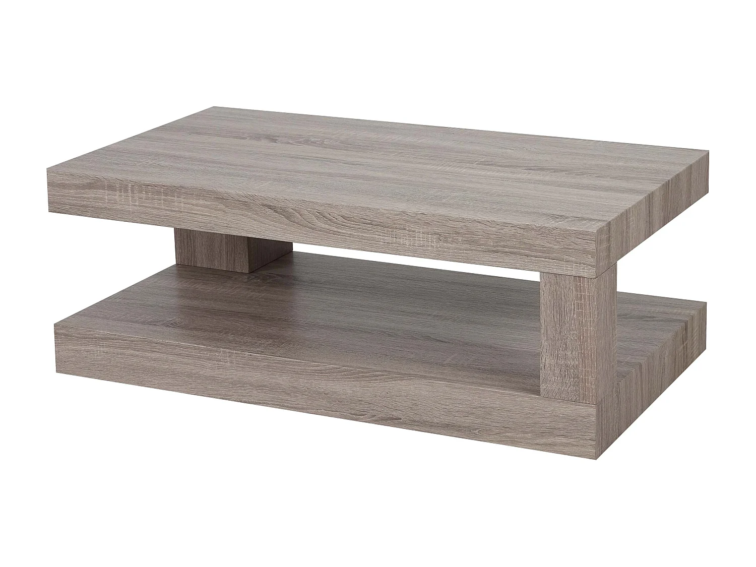 Table basse MCW-A32 Structure 3D,  aspect chêne foncé