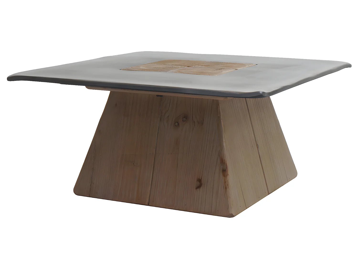 Tavolino tavolo salotto divano design industriale MCW-L76 28x60x60cm legno di abete naturale e nero