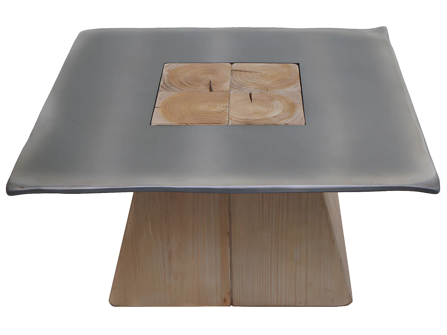 Tavolino tavolo salotto divano design industriale MCW-L76 28x60x60cm legno di abete naturale e nero