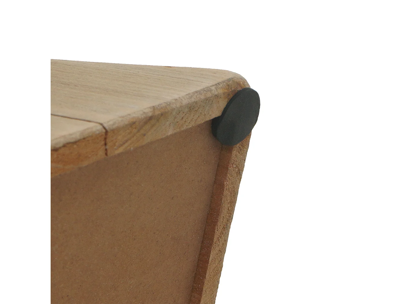 Tavolino tavolo salotto divano design industriale MCW-L76 28x60x60cm legno di abete naturale e nero