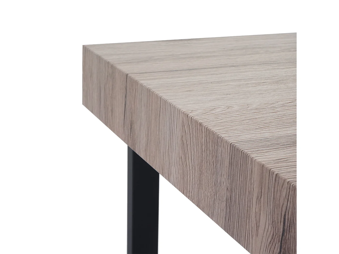 Salontafel Genk -C88,  eiken look, donker metalen poten