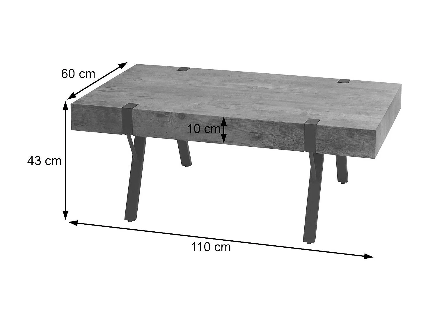 Stolik kawowy MCW-L54,  ciemny dziki dąb