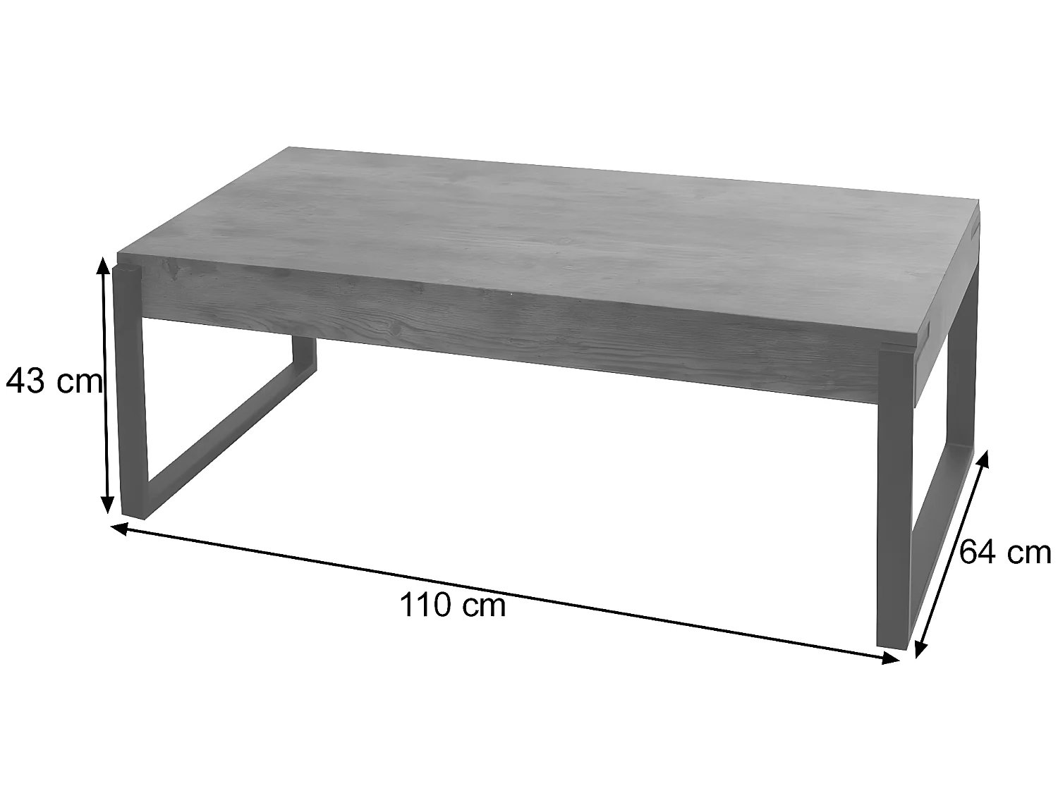 Couchtisch MCW-L53, Dunkle Wildeiche