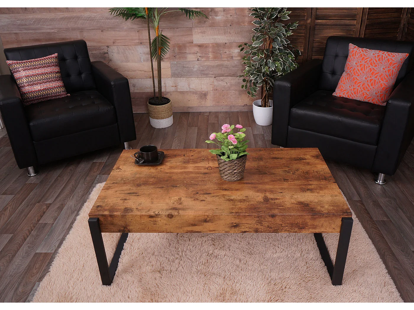 Couchtisch MCW-L53, Dunkle Wildeiche