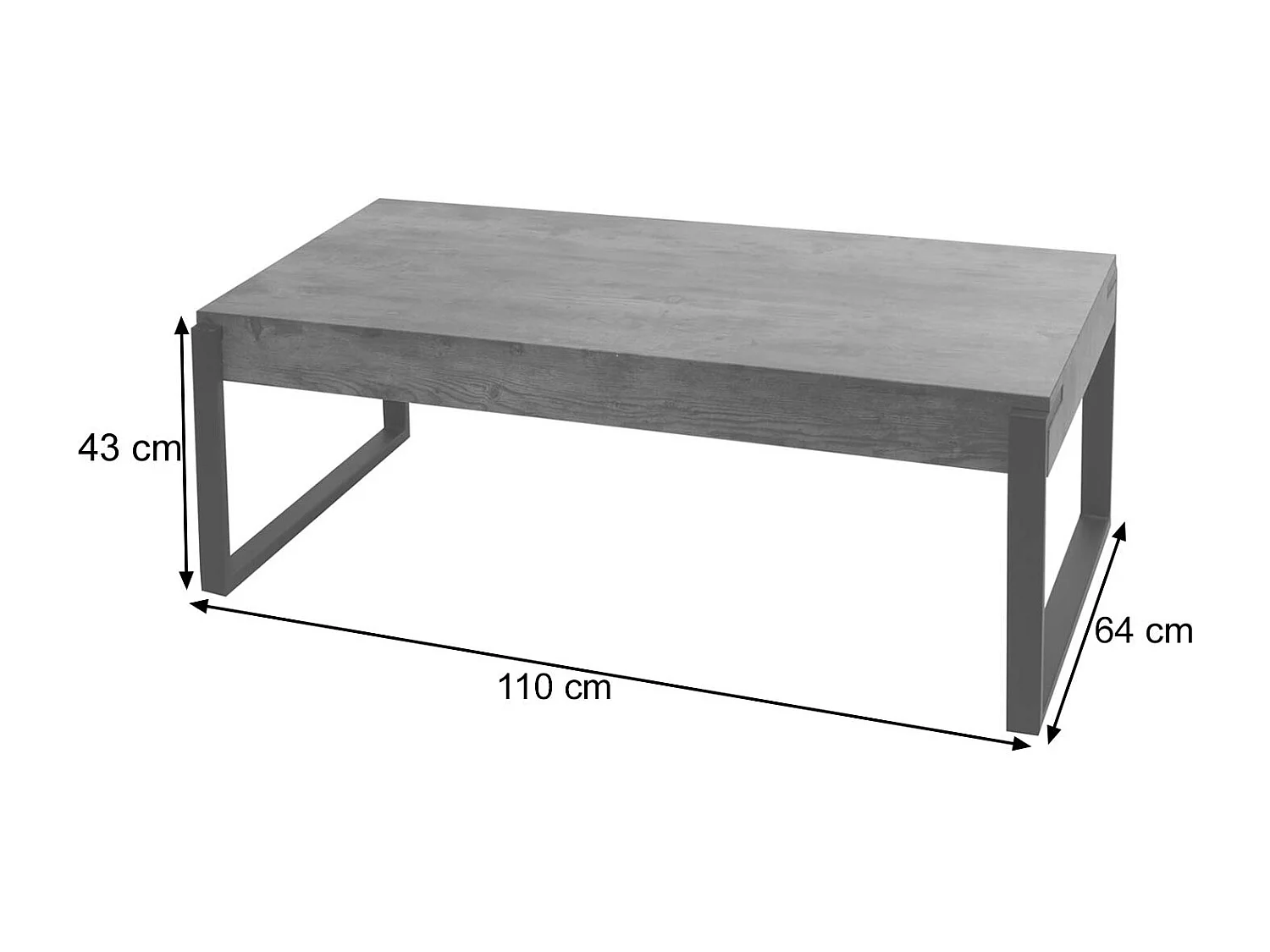 Couchtisch MCW-L53, Dunkle Wildeiche