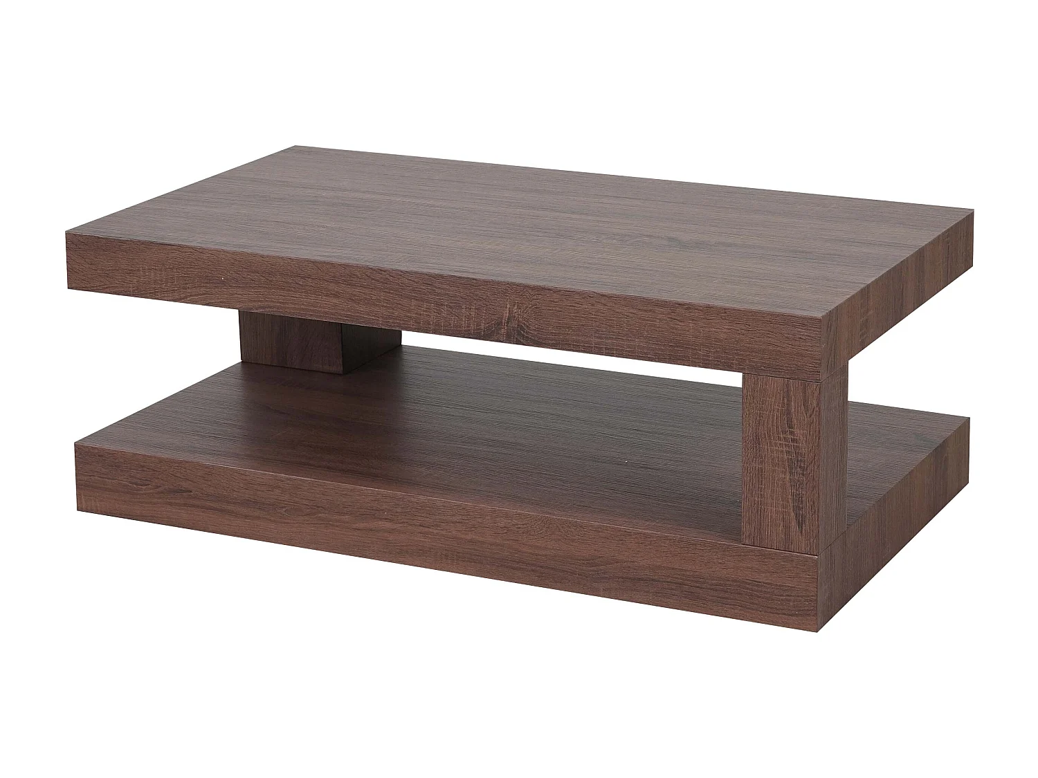 Table basse MCW-A32 Structure 3D,  aspect chêne marron