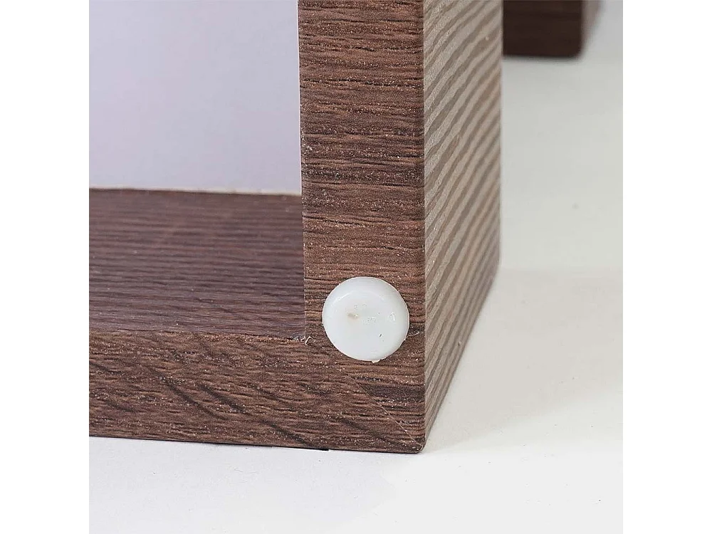 Table basse MCW-A32 Structure 3D,  aspect chêne marron