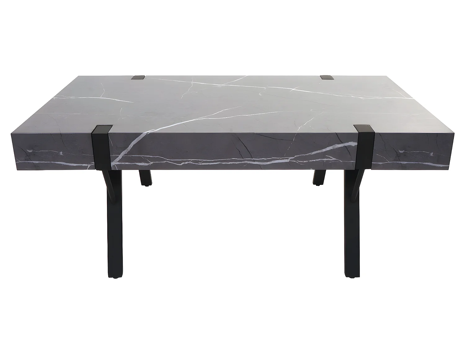 Salontafel MCW-L54,  marmer look grijs