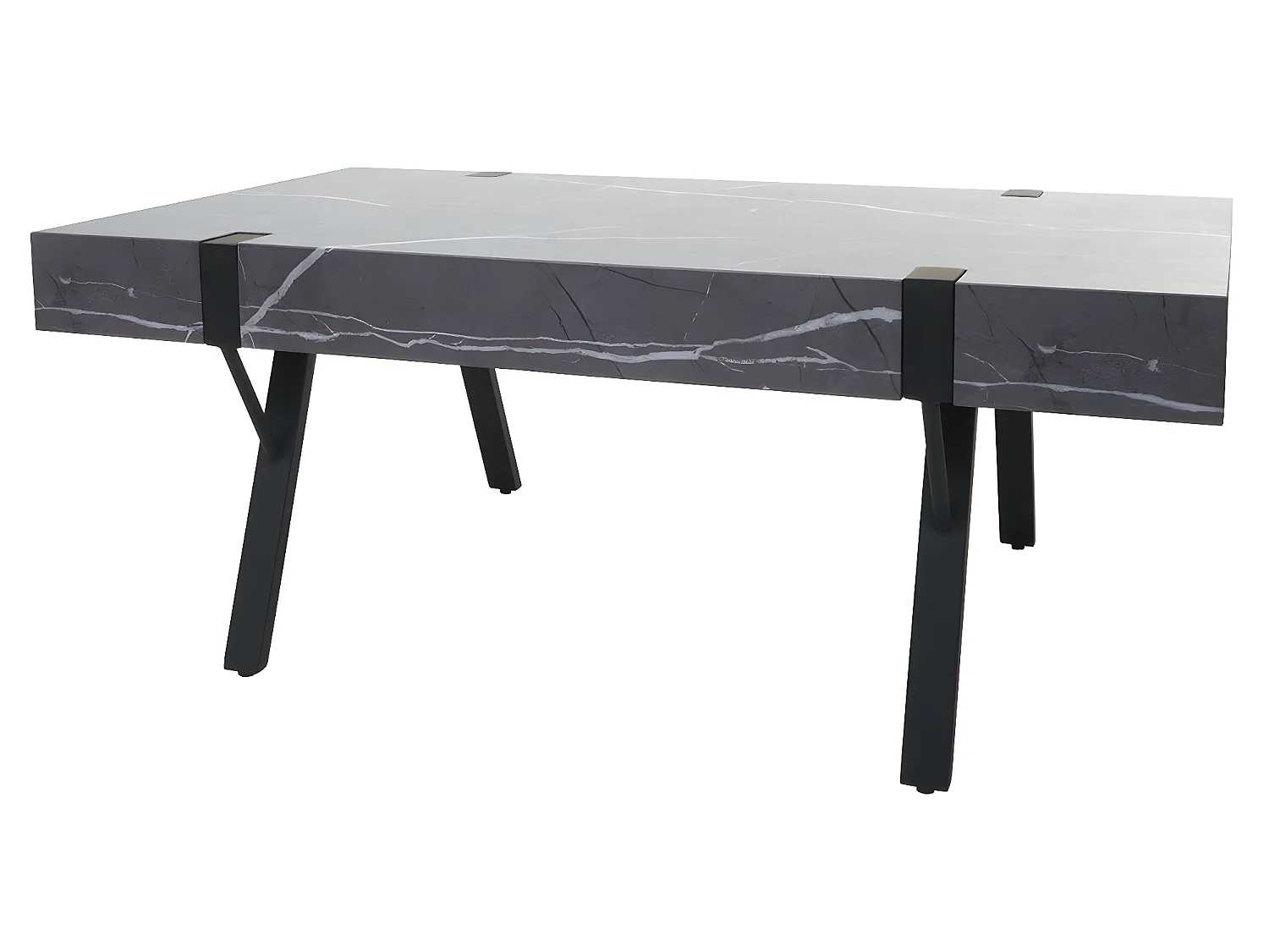 Table basse MCW-L54,  aspect marbre gris